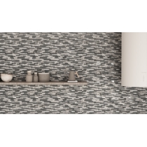 LUCENTE - 12X13, CONCORDIA LINEAR STONE & GLASS BLEND, GLOSSY/MATTE